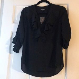Express black blouse 3/4 sleeve